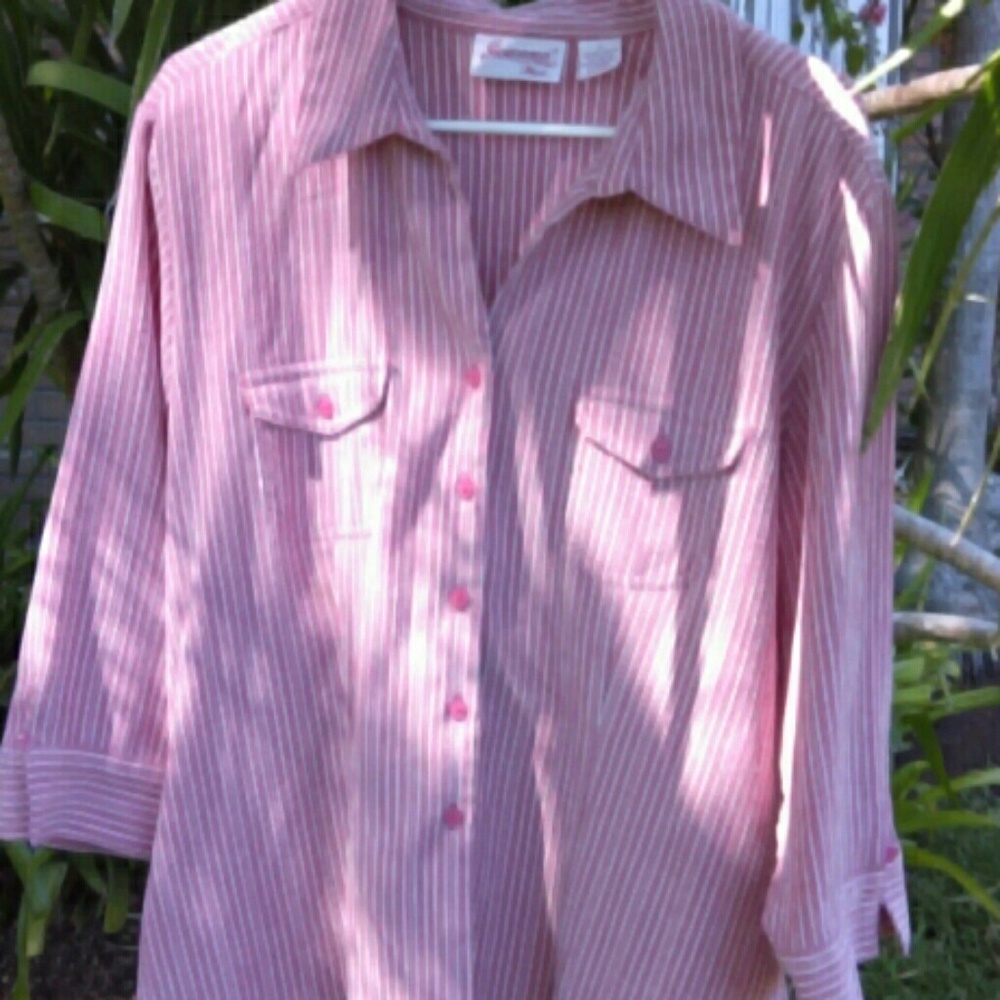 Blouse striped 3 quarter sleeve